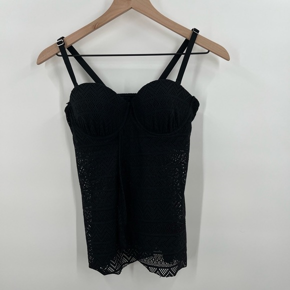 Black Lace Strapless women’s Bathing Suit Top - Picture 1 of 3